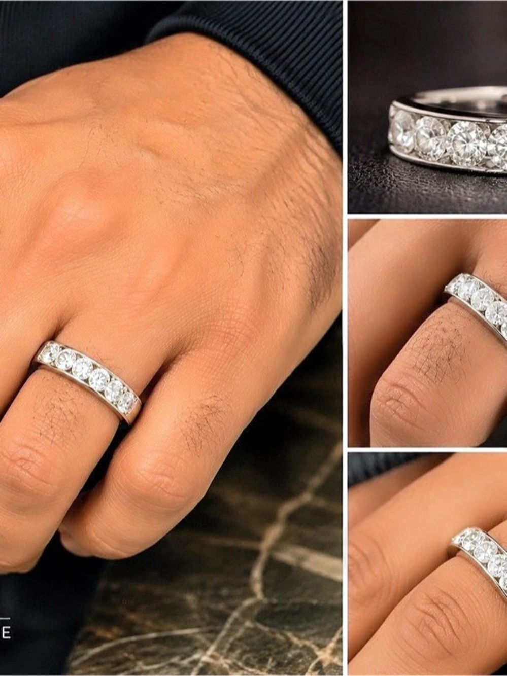 💎 2.10 CT MOISSANITE BAND — CLASSIC BRILLIANCE, TIMELESS STYLE | SIZE 8,9